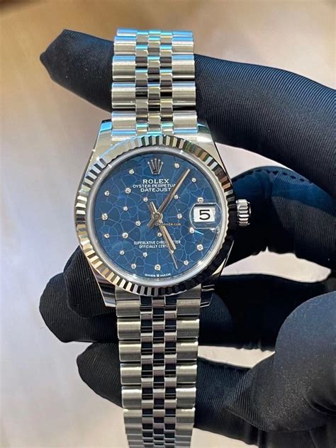 rolex datejust blue azzurro|Rolex Datejust 31 blue dial.